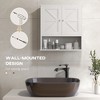 NicBex Bathroom Wall Mount Storage Cabinet Medicine Cabinet with 2 Doors & 3 Tier Storage Shelves - 4 of 4