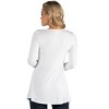 24seven Comfort Apparel Womens Long Sleeve Solid Color Swing Style Flared Maternity Tunic Top - 3 of 4
