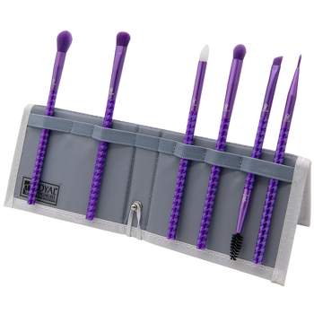 MODA Brush Keep It Classy Metallic Purple 7pc Eye Flip Makeup Brush Set.