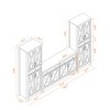 108.7 in TV Wall Cabinet System with Sideboards and Bridge Shelf, Modern Entertainment Center with Display Storage-Cuddlewood - 4 of 4