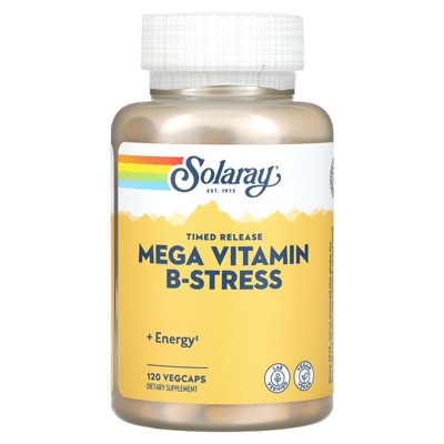 Solaray Mega Vitamin B-Stress, Timed-Release, 120 VegCaps