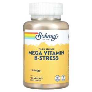 Solaray Mega Vitamin B-Stress, Timed-Release, 120 VegCaps - 1 of 2