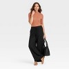Women's High-Rise Wide Leg Linen Pull-On Pants - A New Day™ - image 3 of 3