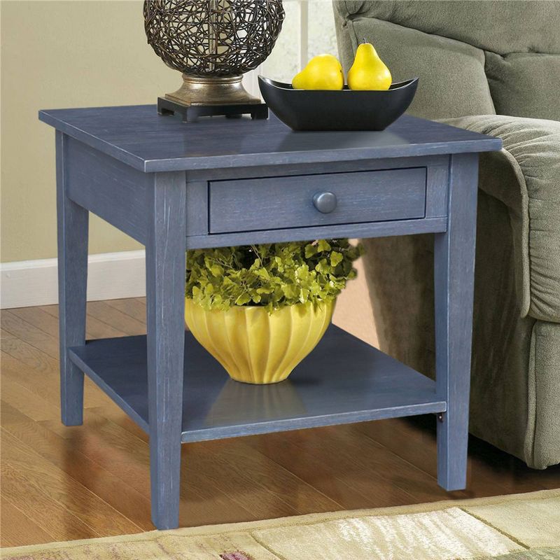 Spencer End Table Antique Washed Heather Gray - International Concepts, 3 of 12