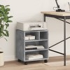 Aghana Digitals Mobile Engineered Wood Printer Stand with Lockable Wheels - Concrete Gray, - 3 of 4
