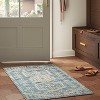 2'3"x3'9" Washable Persian Style Medallion Accent Rug Blue - Threshold™: Traditional Flat Pile, Machine Washable - 2 of 4