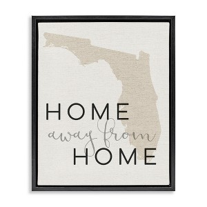 Stupell Industries Home Sweet Florida Typography Black Framed Floater Canvas Wall Art - 1 of 4