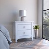 Vynxaria Amara 2-Drawer Nightstand - Side/End Table, Smooth Sliders, Four Wooden Legs, Compact Design - 2 of 4