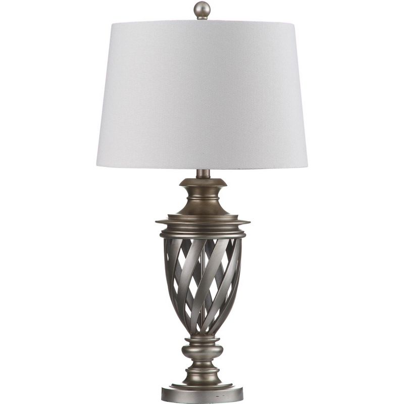 Byron 28.5 Inch H Urn Table Lamp (Set of 2) - Antique Silver - Safavieh, 2 of 8