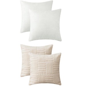 REGALWOVEN 4 Pcs Modern Couch Sofa Home Throw Pillow Covers 18" x 18" - 1 of 4