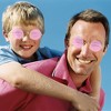 Rhode Island Novelty Round Color Lens Sunglasses 1 Pair of Pink Glasses - 3 of 4