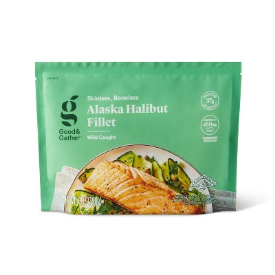 Alaska Halibut Skinless Boneless Fillet - Frozen - 7oz - Good & Gather™