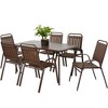 7 Pieces Patio Dining Set, Patio Conversation Set with 6 Chairs, Outdoor Table and Chairs Set for Backyard Garden Poolside - 3 of 4