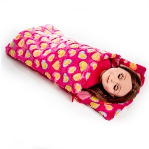 The Queen's Treasures 18 Inch Doll  Soft Pink Sleeping Bag Accessory - 1 of 4
