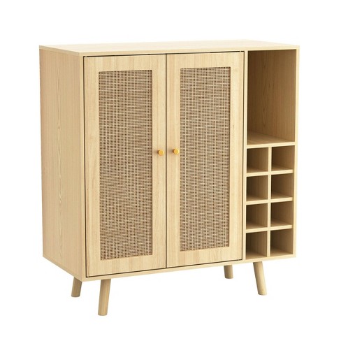 Loft Luv Coda Bar Cabinet Natural, Coda 6 Shelf Bookcase Dimensions