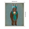 Amanti Art 23"x28" Donkey Blue Hat and Scarf by Fab Funky Framed Canvas Wall Art Print - 4 of 4