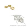 Adornia Tarnish Resistant 14k Gold Plated Wide Stacking Band Set - 3 of 4