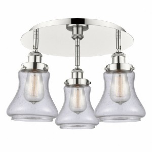 Bellmont - 3 Light Flush Mount In Art Deco Style-9.75 Inches Tall and 17.75 Inches Wide - 1 of 1