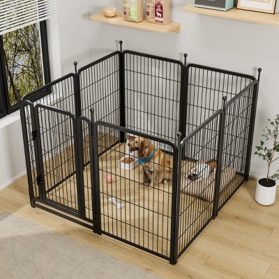 KTMBDW Foldable Octagonal Metal Exercise Dog Playpen - Indoor/Outdoor, (8 Panels)
