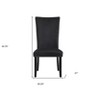 HomeRoots Set of Two Black Upholstered Velvet Dining Side Chairs - 3 of 4