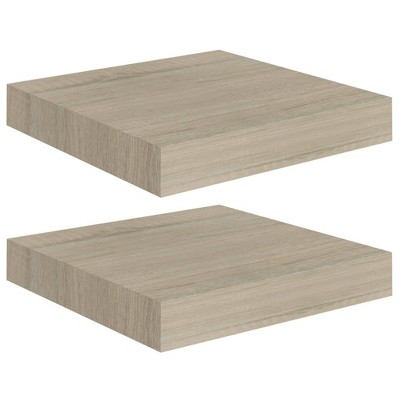 vidaXL Floating Wall Shelves 2 pcs Oak 9.1"x9.3"x1.5" MDF