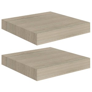 vidaXL Floating Wall Shelves 2 pcs Oak 9.1"x9.3"x1.5" MDF - 1 of 1