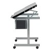 Canvas & Color Drawing Craft Station Silver/Blue Glass - Studio Designs: Mid-Century Modern, Adjustable Tilt, Steel Frame - 4 of 4