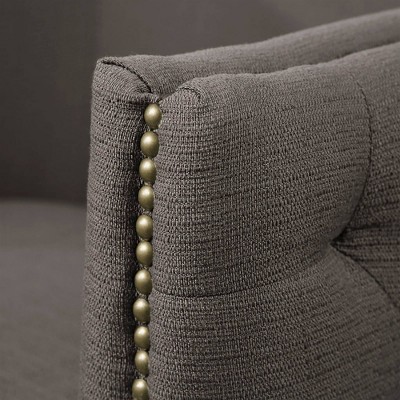Grayson Barrel Swivel Accent Chair in Gray Leather