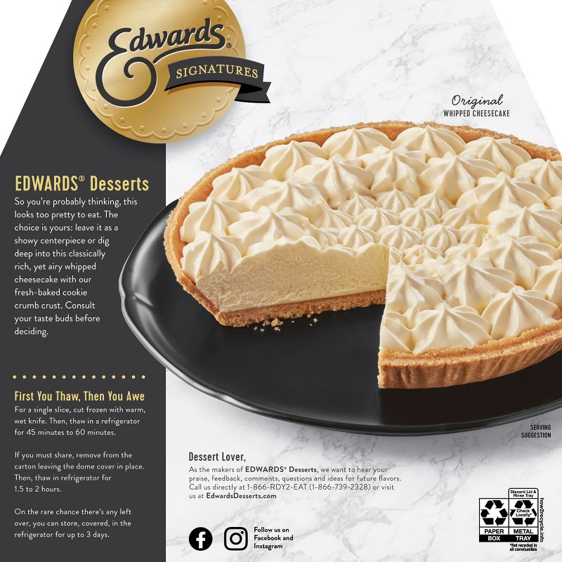 Edwards Frozen Original Whipped Cheesecake - 24oz, 3 of 13