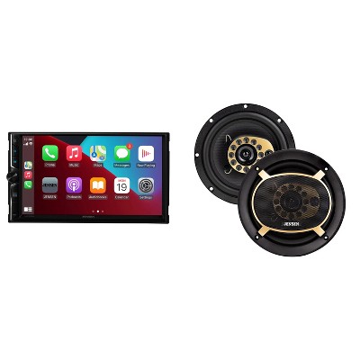 Jensen CAR723W 7" Touch Screen Multimedia Receiver with Apple CarPlay +Speakers