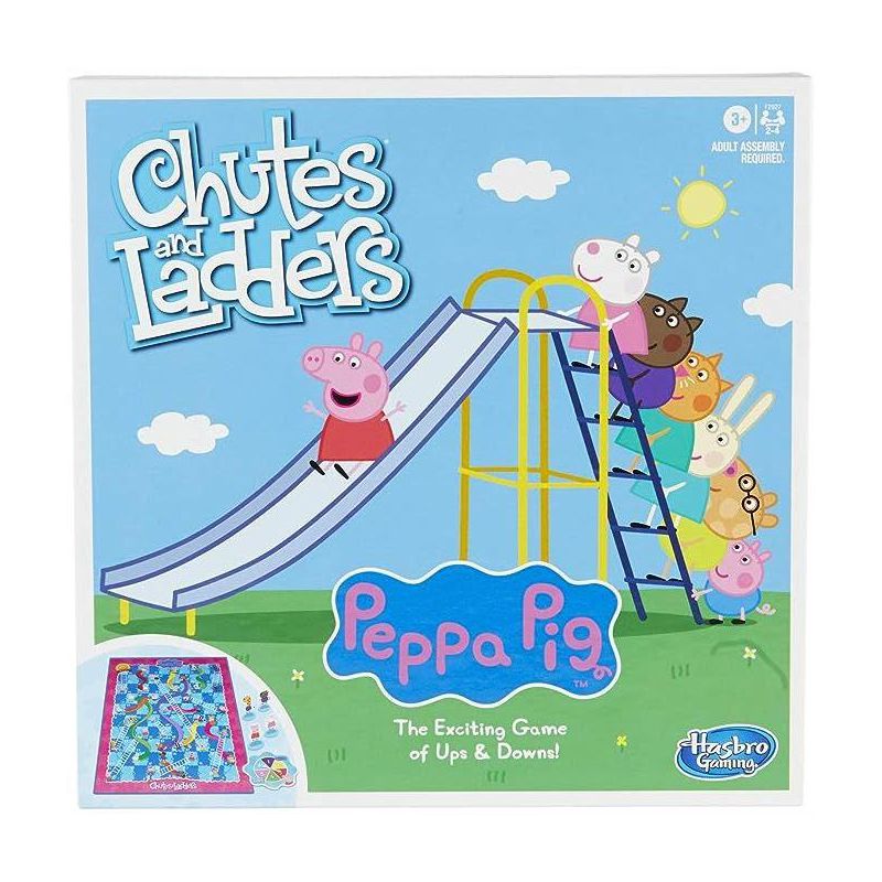 Chutes and Ladders: Peppa Pig Edition Board Game for Kids Ages 3 and Up, Preschool Games for 2-4 Players, 1 of 7