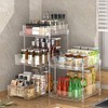 Under Sink Storage Organizer Clear - 2/3-Tier Pull Out Makeup Organiser, Multifunction Cabinet Organizer for Skincare, Spices, Medicine - 4 of 4