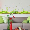 Slickblue Spring Fence Wall Art Decals – Nature & Floral Design Vinyl Stickers, Easy Application (23.6x35.9") - 2 of 3