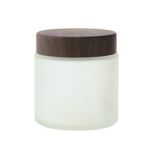 Unique Bargains Elegant Frosted Cream Glass Bottle for Bathroom 1 Pc - 1 of 4