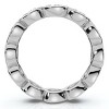 Pompeii3 2Ct Pear Shape Bezel Diamond Eternity Wedding Ring 14kGold or Platinum Lab Created - 2 of 4