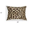 HomeRoots 12" X 20" Black And Orange Cowhide Throw Pillow - 3 of 4