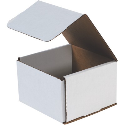 The Packaging Wholesalers Corrugated Mailers 6" x 6" x 4" White 50/Bundle BSM664