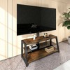 52.7" Rustic Swivel TV Stand with Power Outlet and Adjustable Height for Living Room & Bedroom - 4 of 4
