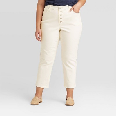 womens white jeans target