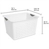 Sterilite Deep Ultra Plastic Storage Bin Organizer Basket w/ Handles - 4 of 4