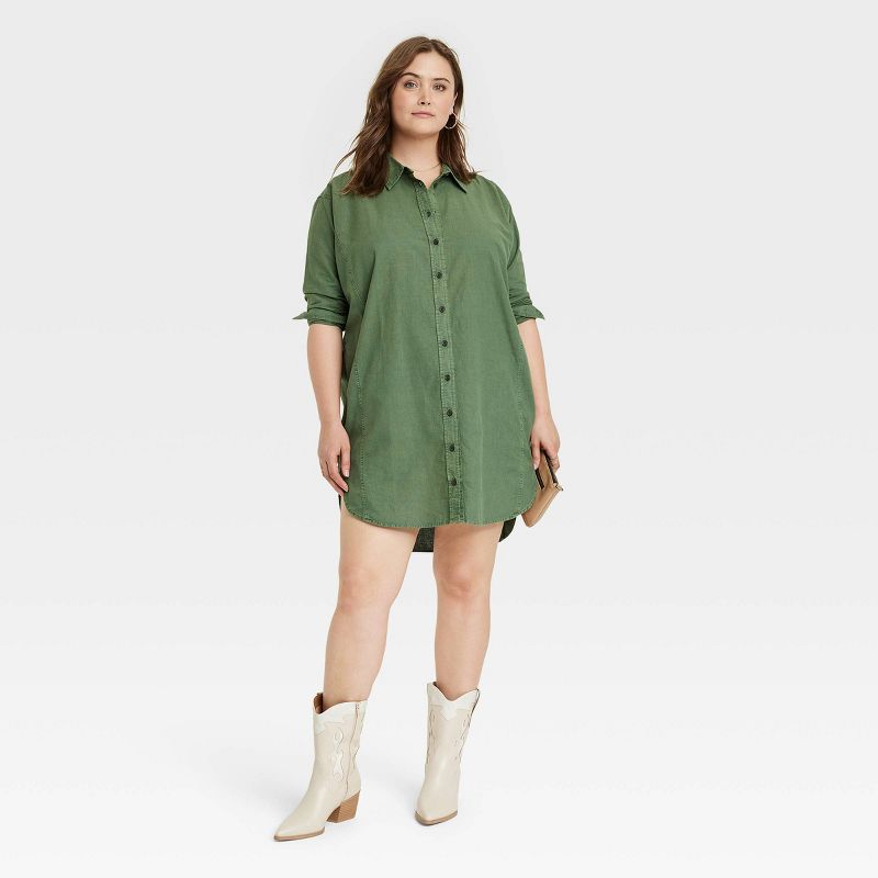 Women's Long Sleeve Mini Shirtdress - Universal Thread™, 4 of 9