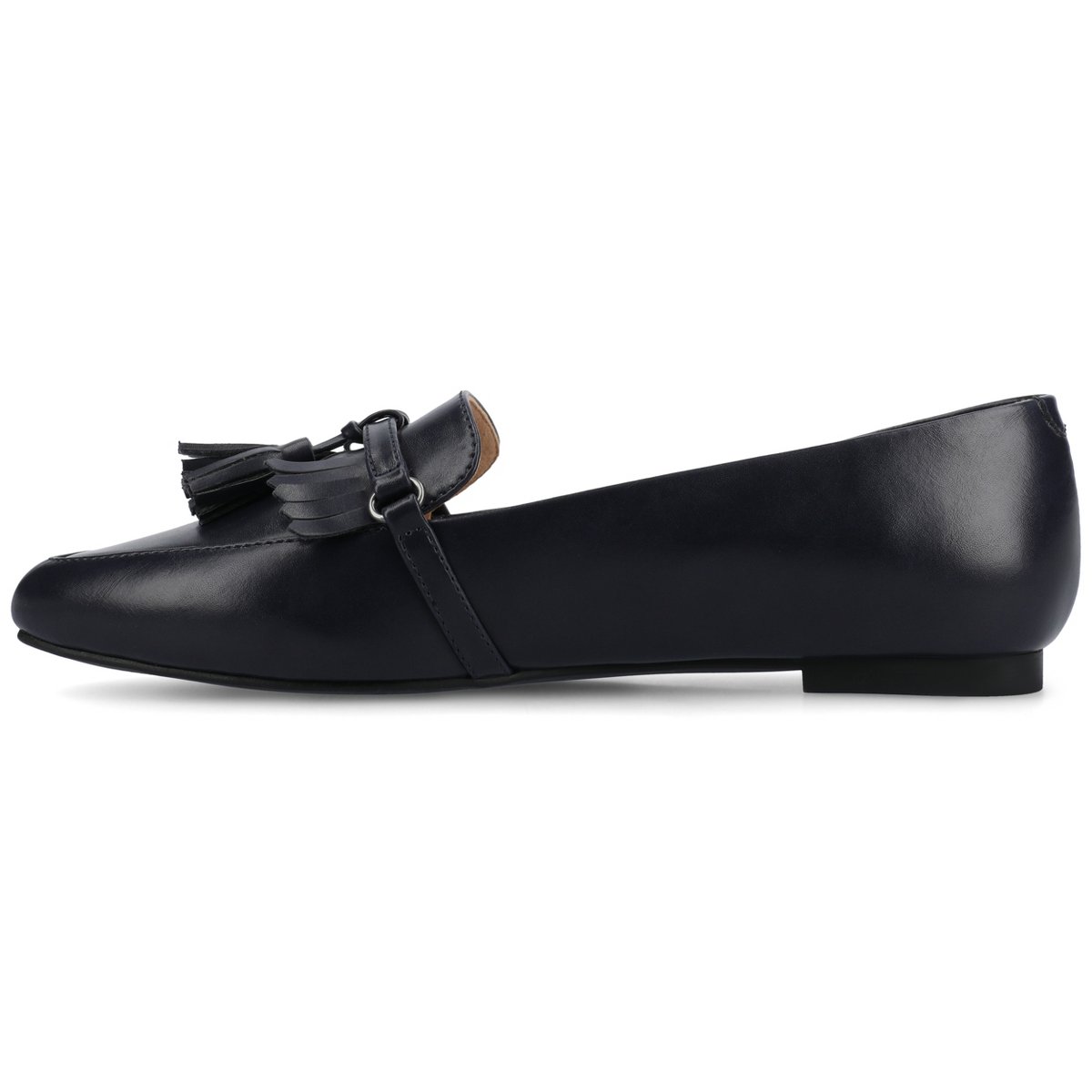 Женские туфли Journee Collection Journee Women's Jannah Medium and Wide Width Tassel Loafer Flats, Navy 7 — фото 2