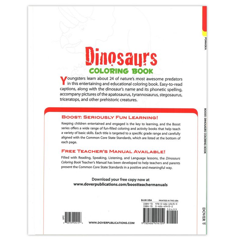 BOOST Dinosaurs Coloring Book, Pack of 6, 3 of 4