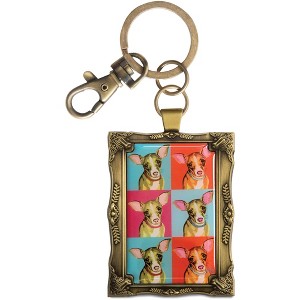 Pavilion Gift Company - Chihuahua - Woofhol - 2" x 2.75" Keychain - Bag Accessories - 1 of 4