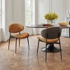Art Leon Set of 2 Faux Leather and Bentwood Dining Chair with Metal Legs - 4 of 4