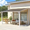 CLIHOME 8 ft. x 12 ft. Aluminum Sloped Roof Hardtop Pergola with UV-Blocking Polycarbonate Patio Cover - 4 of 4