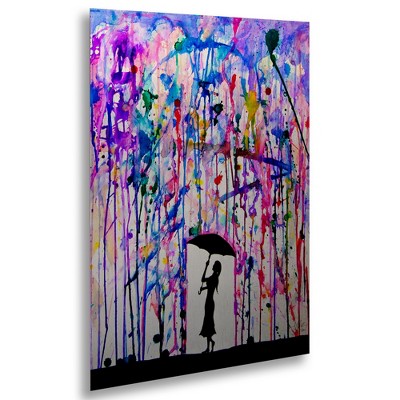 Trademark Fine Art - Marc Allante 'Deluge' Floating Brushed Aluminum Art