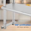 Stainless Steel Work Table,Commercial Work Tables,Stainless Steel Table with Caster,Backsplash,Prep Tables for a Commercial Kitchen,Silver - 3 of 4