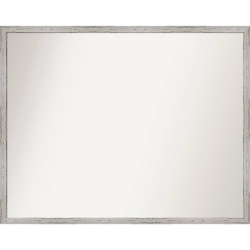 29" x 23" Shiplap White Wood Wall Mirror: Modern Rectangle, No Assembly - Amanti Art - image 1 of 4