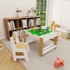 LOVSON 2-in-1 Kids Play Table & Chair Set,7-Storage Compartment Activity Center, LEGO-Compatible Learning Table with 2 Chairs - 2 of 3